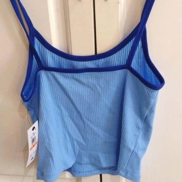 Tommy Hilfiger Sport Blue Ribbed Crop Tank Pac Sun Size Small NEW - Picture 2 of 6